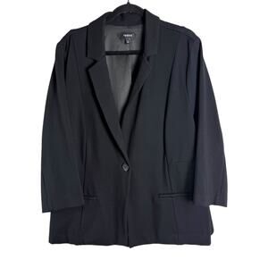 Torrid Black Ponte Blazer 3X 13140820 3/4 Sleeve Single Button